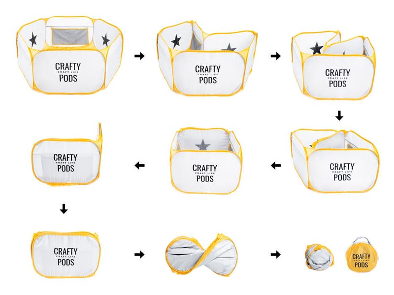 Large Crafty Pod yellow dissemble step-by-step diagram